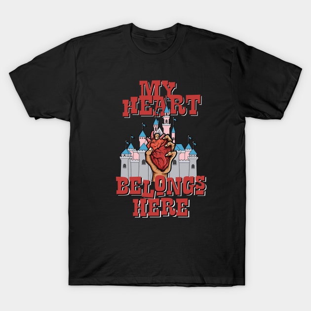 My heart belongs here (Land) T-Shirt by EnchantedTikiTees